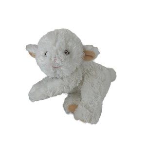 Garanimals White Lamb 9" Plush Sheep Brown Bow Collar Stuffed Animal Toy 2015